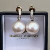 Curved Diamond Top with Large Round Pearl - Image 2
